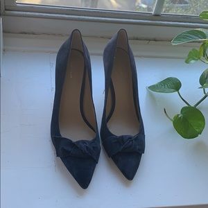 Ann Taylor Blue Suede Heels